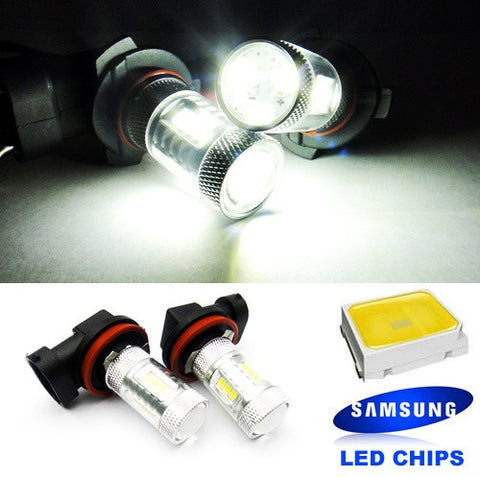 2 pieces of 15 SAMSUNG High Power 2835 SMD LED H11 H8 Light bulb 15W white