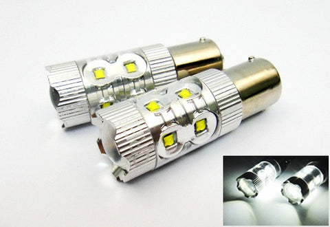 2 pieces of 382 (P21W) 1156 7506 BA15s 10X CREE XB-D LED Projector Light bulb 50W white