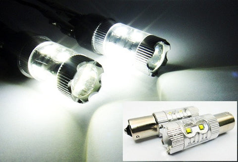 2 pieces of 382 (P21W) 1156 7506 BA15s 10X CREE XB-D LED Projector Light bulb 50W white