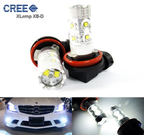 2 pieces of H11 H8 10X CREE XB-D LED Projector Light bulb 50W white