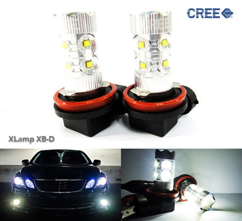 2 pieces of H11 H8 10X CREE XB-D LED Projector Light bulb 50W white