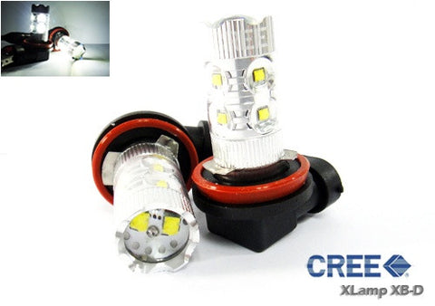 2 pieces of H11 H8 10X CREE XB-D LED Projector Light bulb 50W white