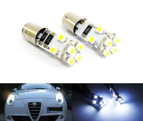 2 pieces of 8 SMD LED No Error BAX9s H6W 64132 Light bulb white