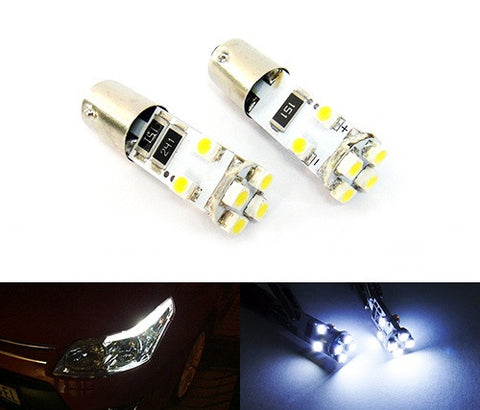 2 pieces of 8 SMD LED No Error BAX9s H6W 64132 Light bulb white