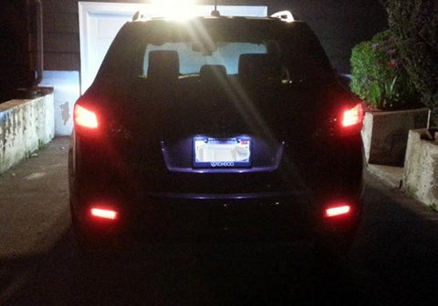 2x LED Bumper Reflector Red lens Tail Brake Light lamp Red Nissan Juke Murano Quest Infiniti FX35 FX50