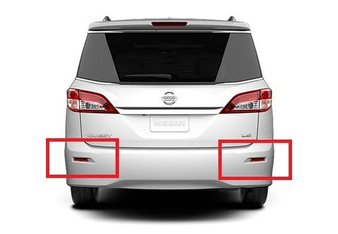 2x LED Bumper Reflector Red lens Tail Brake Light lamp Red Nissan Juke Murano Quest Infiniti FX35 FX50