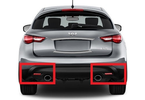 2x LED Bumper Reflector Red lens Tail Brake Light lamp Red Nissan Juke Murano Quest Infiniti FX35 FX50