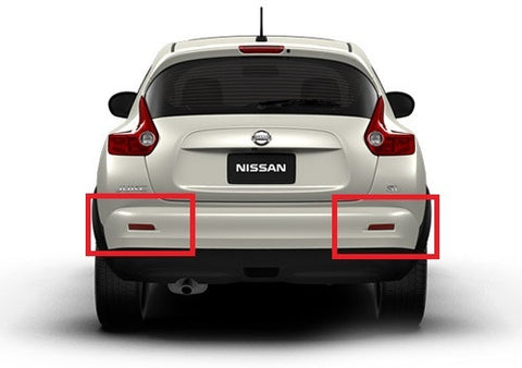 2x LED Bumper Reflector Black Smoked lens Tail Brake Light lamp Red Juke Murano Sentra FX35 FX50