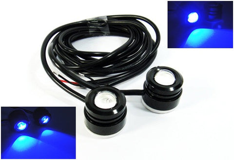 Universal 3W high power LED Eagle Eye kit Daytime Running Light DRL / Fog Lamp Blue