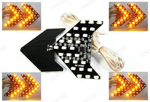 2 pieces of 27 SMD LED Side Mirror Sequential Turn Signal Arrow Panel Light Amber