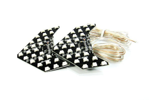 2 pieces of 27 SMD LED Side Mirror Sequential Turn Signal Arrow Panel Light Red