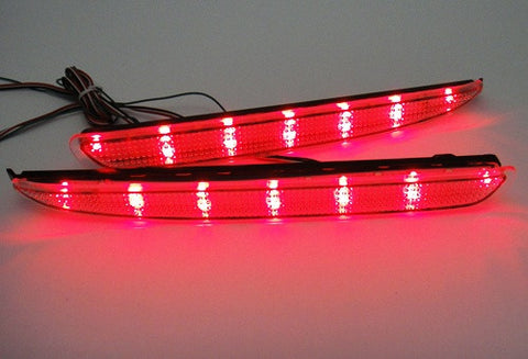 2x LED Bumper Reflector Clear lens Tail Brake Light Red Backup lamp White 03-08 Mazda6 Mazda 6