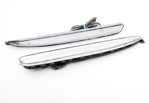 2x LED Bumper Reflector Clear lens Tail Brake Light Red Backup lamp White 03-08 Mazda6 Mazda 6