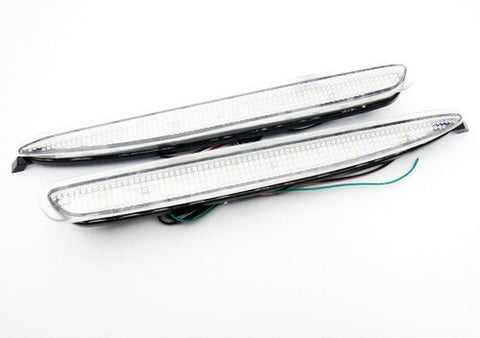 2x LED Bumper Reflector Clear lens Tail Brake Light Red Backup lamp White 03-08 Mazda6 Mazda 6