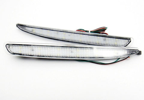 2x LED Bumper Reflector Clear lens Tail Brake Light Red Backup lamp White 03-08 Mazda6 Mazda 6