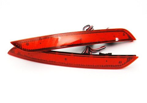 2x LED Bumper Reflector Red lens Tail Brake Light lamp Red 2012+ BMW 3-series F30 F31 F35