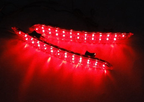 2x LED Bumper Reflector Red lens Tail Brake Light lamp Red 2012+ BMW 3-series F30 F31 F35