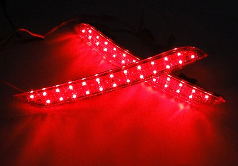 2x LED Bumper Reflector Red lens Tail Brake Light lamp Red 2012+ BMW 3-series F30 F31 F35