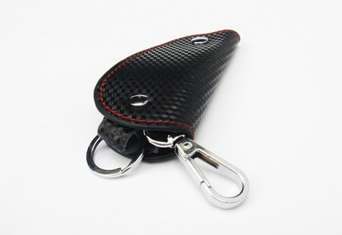 Premium Leather 3D Carbon Fiber Pattern Smart Key holder 109x48mm