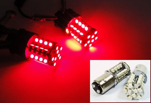 2 pieces of 40 SMD LED 380 (P21/5W) 1157 7528 BAY15d Light bulb Red