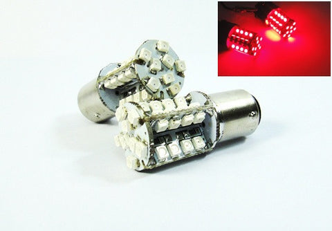 2 pieces of 40 SMD LED 380 (P21/5W) 1157 7528 BAY15d Light bulb Red