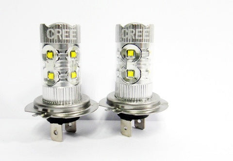 2 pieces of H7 (499) 10x CREE XB-D LED Projector Light bulb 50W white