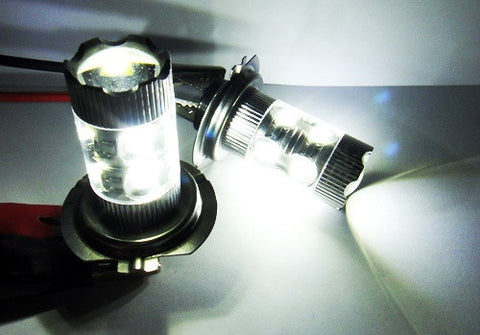 2 pieces of H7 (499) 10x CREE XB-D LED Projector Light bulb 50W white