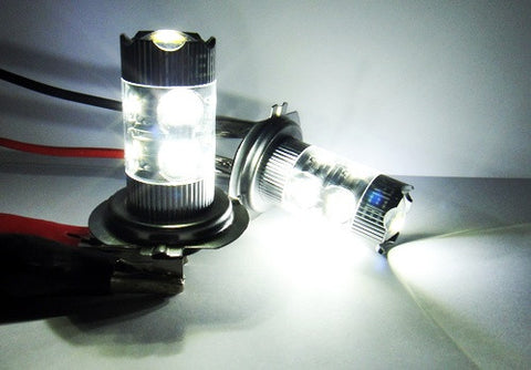 2 pieces of H7 (499) 10x CREE XB-D LED Projector Light bulb 50W white