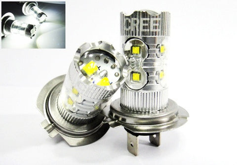 2 pieces of H7 (499) 10x CREE XB-D LED Projector Light bulb 50W white