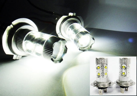 2 pieces of H7 (499) 10x CREE XB-D LED Projector Light bulb 50W white