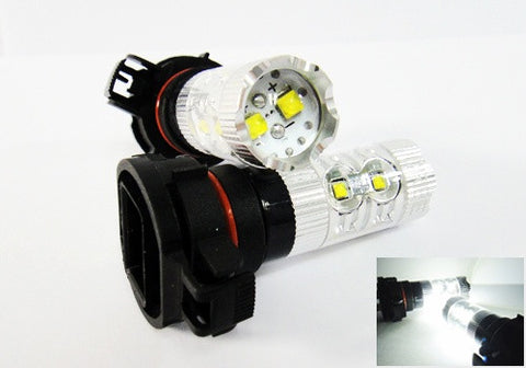 2 pieces of H16 PS19W 5202 9009 10X CREE XB-D LED Projector Light bulb 50W white