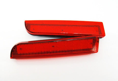 2x LED Bumper Reflector Red lens Tail Brake Light lamp Red 2008+ Mitsubishi Lancer EVO X