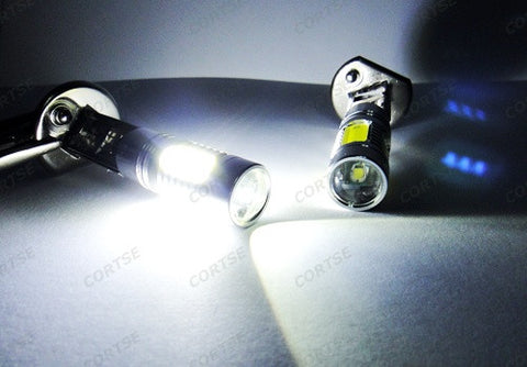 2 pieces of H3 (453) CREE LED Projector Light with 4 Plasma SMD LED 11W white