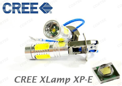 2 pieces of H3 (453) CREE LED Projector Light with 4 Plasma SMD LED 11W white