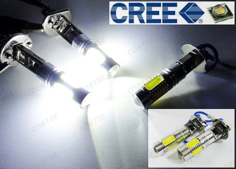 2 pieces of H3 (453) CREE LED Projector Light with 4 Plasma SMD LED 11W white