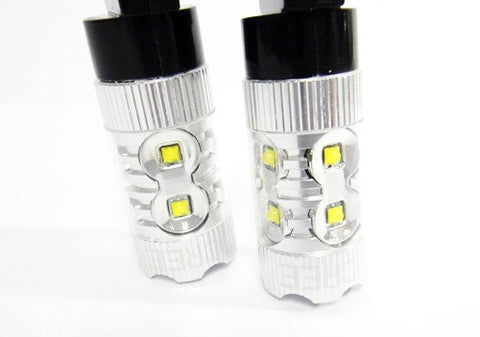 2x 3156 P27W 3157 3057 P27/7W 10X CREE XB-D LED Projector Light bulb 50W white