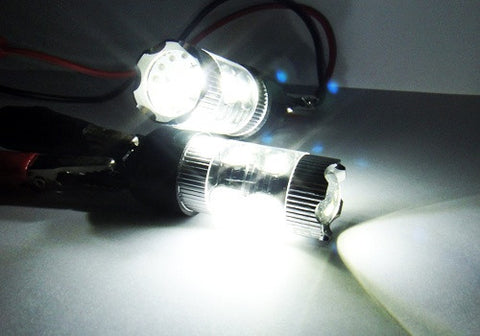 2x 3156 P27W 3157 3057 P27/7W 10X CREE XB-D LED Projector Light bulb 50W white