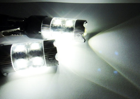 2x 3156 P27W 3157 3057 P27/7W 10X CREE XB-D LED Projector Light bulb 50W white