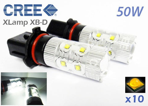 2 pieces of P13W SH23W 10X CREE XB-D LED Projector Light bulb 50W white