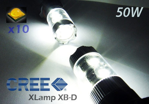 2 pieces of P13W SH23W 10X CREE XB-D LED Projector Light bulb 50W white
