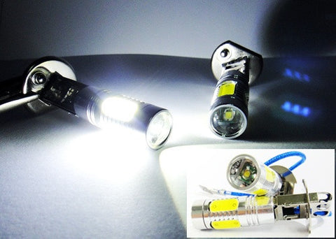 2 pieces of H3 (453) CREE LED Projector Light with 4 Plasma SMD LED 11W white