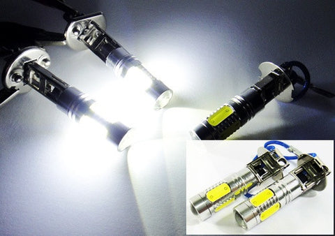 2 pieces of H3 (453) CREE LED Projector Light with 4 Plasma SMD LED 11W white