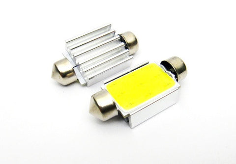 2x 6W High Power COB LED 37mm C5W 6418 Error Free Festoon bulb white