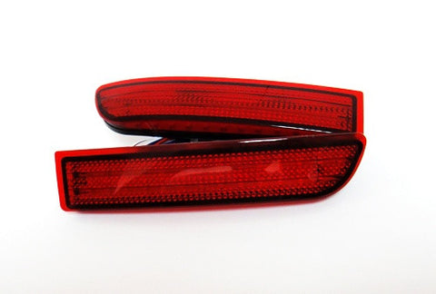 2x LED Bumper Reflector Red lens Tail Brake Light lamp Red Alphard Estima