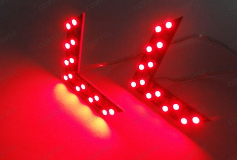 2 pieces of 14 SMD LED Side Mirror Turn Signal Arrow Panel Light Red