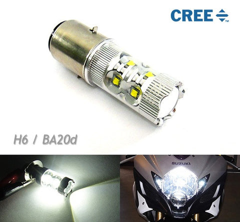1 piece of H6 BA20d 10x CREE XB-D LED Projector Headlight Light bulb 50W white