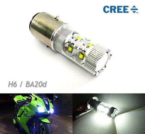 1 piece of H6 BA20d 10x CREE XB-D LED Projector Headlight Light bulb 50W white