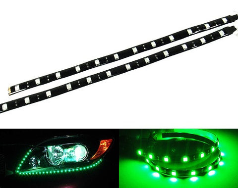 2 pieces of 12 High Power SMD LED Light strip 30cm Green