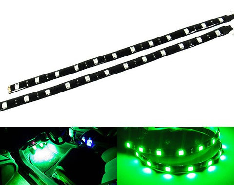 2 pieces of 12 High Power SMD LED Light strip 30cm Green