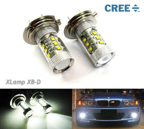 2 pieces of H7 (499) 16x CREE XB-D LED Projector Light bulb 80W white